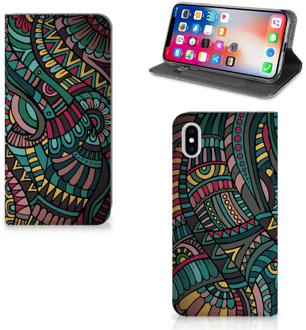 B2Ctelecom iPhone Xs Max Standcase Hoesje Design Aztec