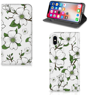 B2Ctelecom iPhone Xs Max Standcase Hoesje Design Dogwood Flowers