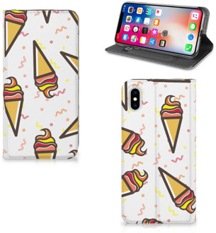 B2Ctelecom iPhone Xs Max Standcase Hoesje Design Icecream