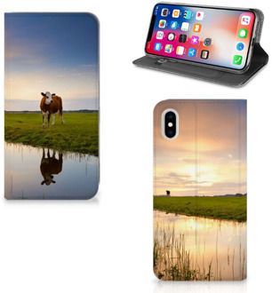 B2Ctelecom iPhone Xs Max Standcase Hoesje Design Koe