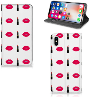 B2Ctelecom iPhone Xs Max Standcase Hoesje Design Lipstick Kiss