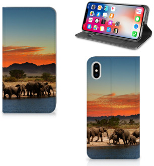 B2Ctelecom iPhone Xs Max Standcase Hoesje Design Olifanten