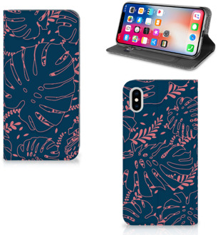 B2Ctelecom iPhone Xs Max Standcase Hoesje Design Palm Leaves