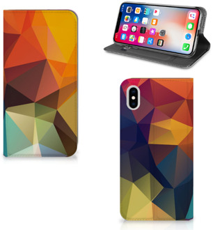 B2Ctelecom iPhone Xs Max Standcase Hoesje Design Polygon Color