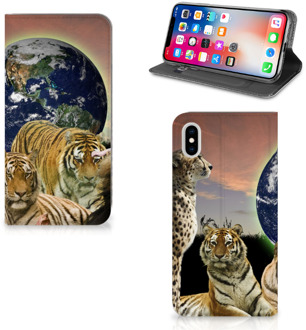 B2Ctelecom iPhone Xs Max Standcase Hoesje Design Roofdieren