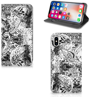 B2Ctelecom iPhone Xs Max Standcase Hoesje Design Skulls Angel