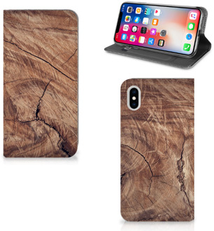 B2Ctelecom iPhone Xs Max Standcase Hoesje Design Tree Trunk