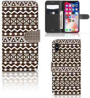 B2Ctelecom iPhone Xs Max Telefoonhoesje Aztec Brown