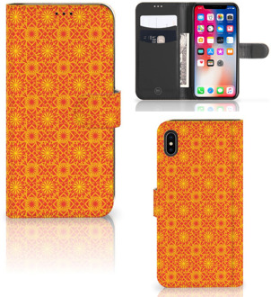 B2Ctelecom iPhone Xs Max Telefoonhoesje Batik Orange