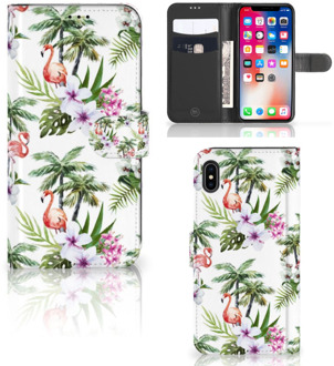 B2Ctelecom iPhone Xs Max Telefoonhoesje Flamingo Palms