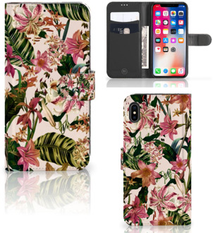 B2Ctelecom iPhone Xs Max Telefoonhoesje Flowers