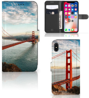 B2Ctelecom iPhone Xs Max Telefoonhoesje Golden Gate Bridge