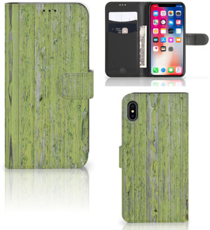 B2Ctelecom iPhone Xs Max Telefoonhoesje Green Wood