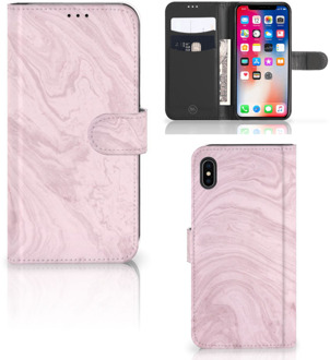 B2Ctelecom iPhone Xs Max Telefoonhoesje Marble Pink