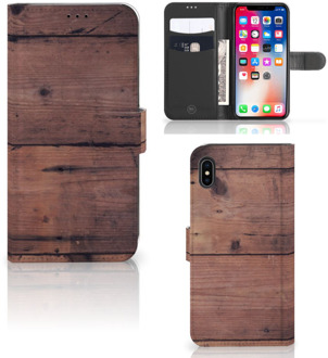 B2Ctelecom iPhone Xs Max Telefoonhoesje Old Wood