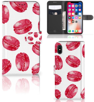 B2Ctelecom iPhone Xs Max Telefoonhoesje Pink Macarons