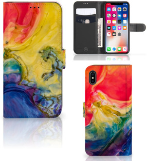 B2Ctelecom iPhone Xs Max Telefoonhoesje Watercolor Dark