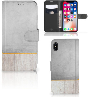 B2Ctelecom iPhone Xs Max Telefoonhoesje Wood Concrete