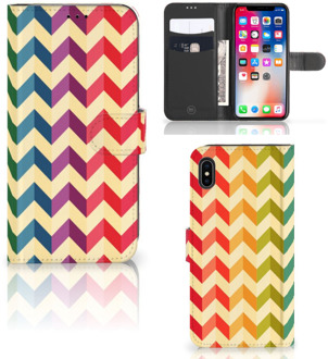 B2Ctelecom iPhone Xs Max Telefoonhoesje Zigzag Color