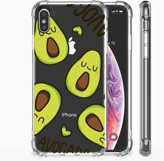 B2Ctelecom iPhone Xs Max  TPU-siliconen Hoesje Avocado Singing