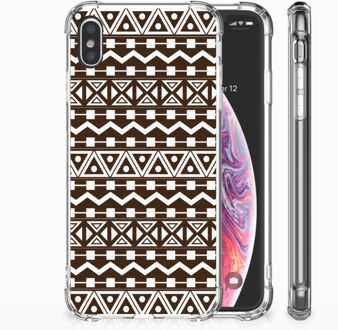 B2Ctelecom iPhone Xs Max  TPU-siliconen Hoesje Aztec Brown