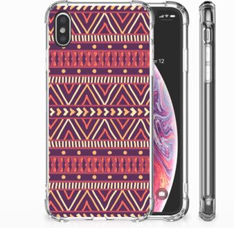 B2Ctelecom iPhone Xs Max  TPU-siliconen Hoesje Aztec Purple