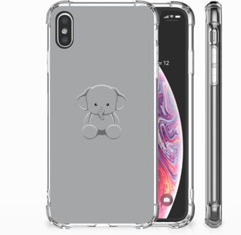 B2Ctelecom iPhone Xs Max  TPU-siliconen Hoesje Baby Olifant