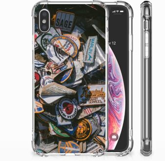 B2Ctelecom iPhone Xs Max  TPU-siliconen Hoesje Badges