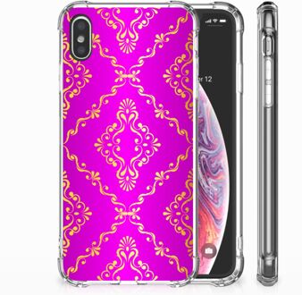 B2Ctelecom iPhone Xs Max  TPU-siliconen Hoesje Barok Roze