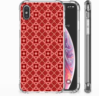 B2Ctelecom iPhone Xs Max  TPU-siliconen Hoesje Batik Red