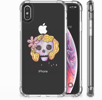 B2Ctelecom iPhone Xs Max  TPU-siliconen Hoesje Boho Skull