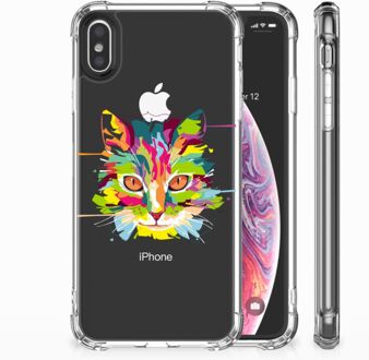 B2Ctelecom iPhone Xs Max  TPU-siliconen Hoesje Cat Color