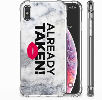 B2Ctelecom iPhone Xs Max  TPU-siliconen Hoesje Design Already Taken White