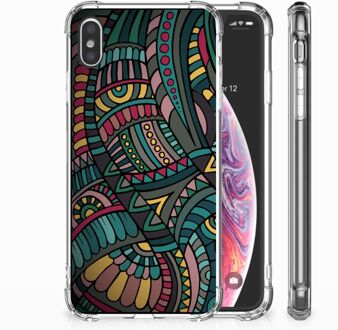 B2Ctelecom iPhone Xs Max  TPU-siliconen Hoesje Design Aztec