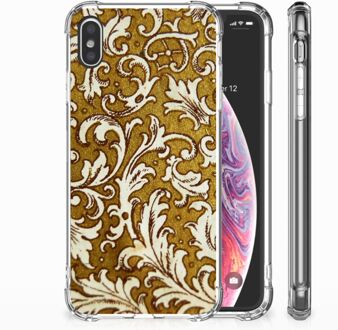 B2Ctelecom iPhone Xs Max  TPU-siliconen Hoesje Design Barok Goud