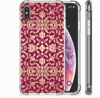 B2Ctelecom iPhone Xs Max  TPU-siliconen Hoesje Design Barok Pink