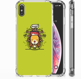 B2Ctelecom iPhone Xs Max  TPU-siliconen Hoesje Design Doggy Biscuit