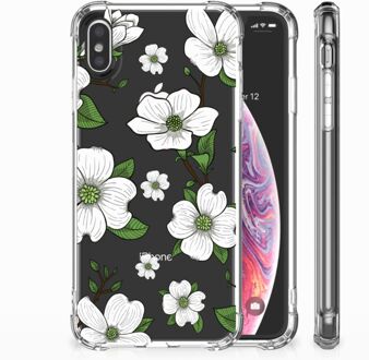 B2Ctelecom iPhone Xs Max  TPU-siliconen Hoesje Design Dogwood Flowers