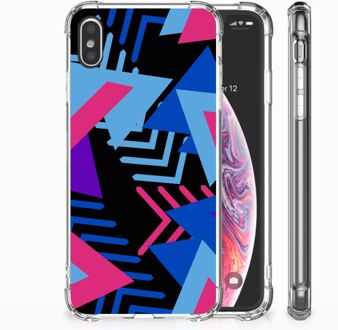 B2Ctelecom iPhone Xs Max  TPU-siliconen Hoesje Design Funky Triangle