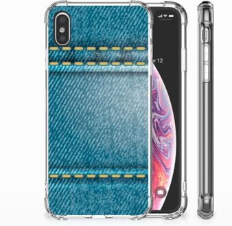 B2Ctelecom iPhone Xs Max  TPU-siliconen Hoesje Design Jeans