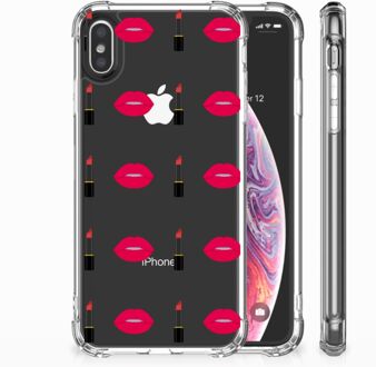 B2Ctelecom iPhone Xs Max  TPU-siliconen Hoesje Design Lipstick Kiss