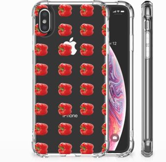 B2Ctelecom iPhone Xs Max  TPU-siliconen Hoesje Design Paprika Red