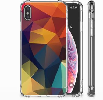 B2Ctelecom iPhone Xs Max  TPU-siliconen Hoesje Design Polygon Color