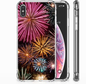 B2Ctelecom iPhone Xs Max  TPU-siliconen Hoesje Design Vuurwerk