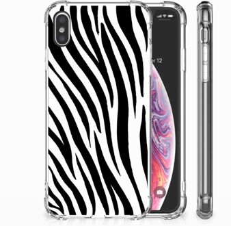 B2Ctelecom iPhone Xs Max  TPU-siliconen Hoesje Design Zebra