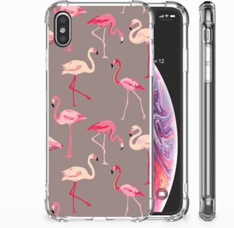 B2Ctelecom iPhone Xs Max  TPU-siliconen Hoesje Flamingo