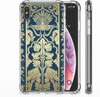 B2Ctelecom iPhone Xs Max  TPU-siliconen Hoesje Golden Flowers