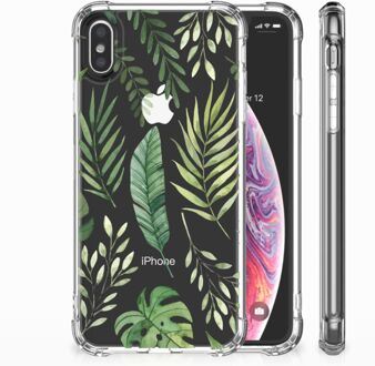 B2Ctelecom iPhone Xs Max  TPU-siliconen Hoesje Leaves