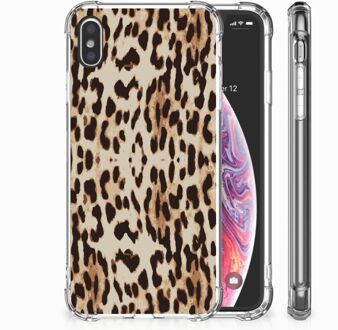 B2Ctelecom iPhone Xs Max  TPU-siliconen Hoesje Leopard