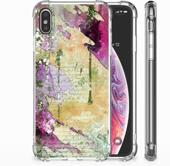 B2Ctelecom iPhone Xs Max  TPU-siliconen Hoesje Letter Painting